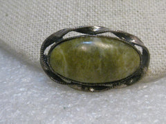 Vintage Sterling Southwestern Serpentine Brooch, 1.25", 8.15 gr., signed JJO, 1960's