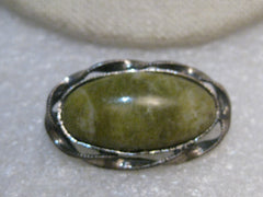 Vintage Sterling Southwestern Serpentine Brooch, 1.25", 8.15 gr., signed JJO, 1960's