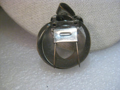 Vintage Silver Tone Modern Fur Clip, 1940-1950's, Curved Coils
