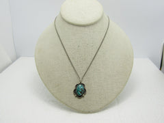 Vintage Southwestern Sterling Royston Turquoise Necklace, 18", 4.90 grams, 1960's, Magnetic Clasp