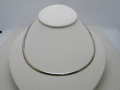 Sterling Silver Milor Omega Necklace/Choker, 4mm, 18", 19.47 grams, 1980's-1990's