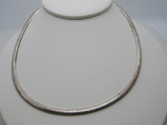 Sterling Silver Milor Omega Necklace/Choker, 4mm, 18", 19.47 grams, 1980's-1990's