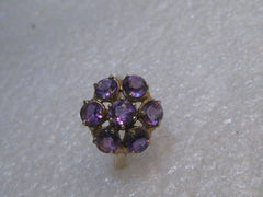 Vintage 10kt Amethyst Blossom Ring, size 6.5, 3.33 grams, appx. 1.75tcw, Mid-Century