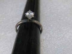 Vintage Sterling Silver 1.30 ctw Marquis CZ Engagement Ring, size 8, 4.10 grams