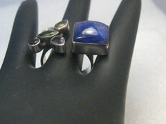 Sterling Silver Boho Southwestern Ring, Multi-Stone, Purple Quartz, Sz. 9, 9.8grams