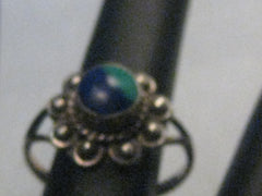 Vintage Southwestern Sterling Azurite Ring, Mexico, size 5.5, 3.09 grams, 1970's