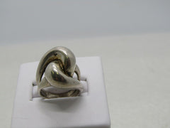 Vintage Sterling Silver Looped Ring, Size 4.75, 8.18 grams, 1980's