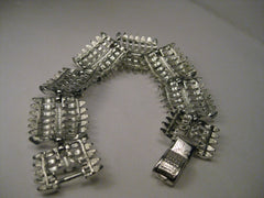Vintage Silver Tone Coro Pegasus Twig Bracelet, 7.5"