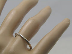 Vintage Sterling Silver 2mm Band, Ring, Size 10.5, 1.40 gr., 1980's-1990's