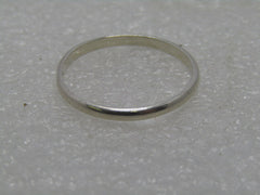 Vintage Sterling Silver 2mm Band, Ring, Size 10.5, 1.40 gr., 1980's-1990's