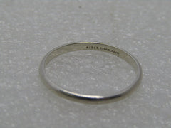 Vintage Sterling Silver 2mm Band, Ring, Size 10.5, 1.40 gr., 1980's-1990's