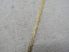 18kt Braided 3.5mm Herringbone Necklace, 20", 4.28 grams, 1980's, 6 Strands, signed AH, *60TV, .750