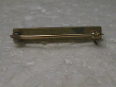 Vintage Pair of 10kt Gold Art Deco Bar Brooches, C-Clasp, 1" long, .78 gr. early 1900's