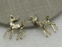 Vintage Enameled & Rhinestone Deer Scatter Pins, Mid-Century