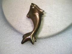 Vintage Sterling Silver Double or Twin Cresting Dolphin Brooch, Mexico - TV-119, 3", 10.61 grams