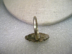 Vintage Sterling Silver Southwestern Turquoise Snake-Eyes Ring, 1960-1970's,  size 9.5, 5.24 grams