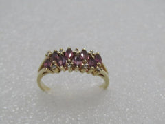 14kt Marquise Ruby Diamond Ring, Size 9, 3.18 gr, .50 tcw, Signed DRA