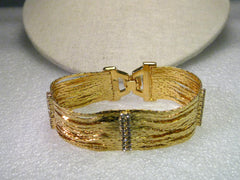 Nolan Miller Glamour Collection 14 Strand Bracelet with Rhinestone Accents, 7.5" in Box