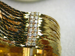 Nolan Miller Glamour Collection 14 Strand Bracelet with Rhinestone Accents, 7.5" in Box
