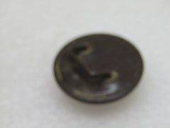 Vintage Glass Rose Horse Bridle Button/Rosette Brooch, Red w/Rose, 1.5", 1920's-1930's