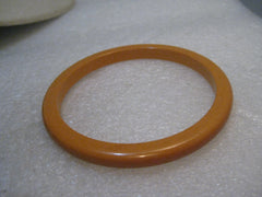 Vintage Butterscotch Bakelite Bangle Bracelet, 1940's, 7.5" and 1/4" wide