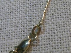 14kt Solid Gold Tassel Necklace, 16", signed F with Swarovski Crystals, 3.80 dwd