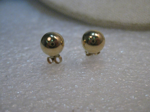 14kt Solid Gold 7mm Gold Stud Earrings, .43 Grams