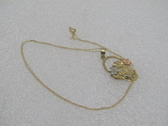 Vintage 10kt Gold Basket Necklace, 18", Signed D, 2.43 gr., Diamond Cut