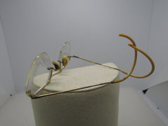 Vintage Wire Rim Eyeglasses, Open Bottom, 1/10 12kt GF. In Case. Pre 1950's