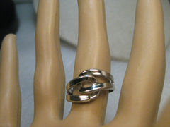 Vintage Beau Sterling Silver Wrapped Adjustable Ring, 5-8, 1970's, 3.44 grams
