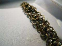 Vintage Brass  Beduoin Tapered Bib Necklace - Habbyat - 18", 5" Drop