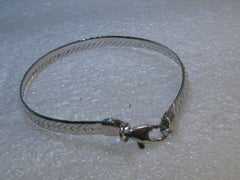 Sterling Silver 5mm Herringbone Bracelet, 7.07, signed maker and Italy