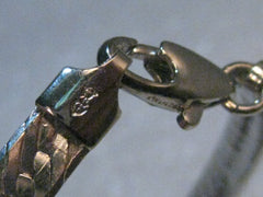 Sterling Silver 5mm Herringbone Bracelet, 7.07, signed maker and Italy
