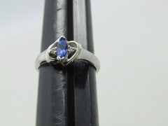 10kt Marquise Tanzanite Diamond Ring, Signed JLF, Sz 7.25, 2.48, .25ctw+