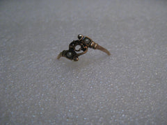 Victorian 10kt-12kt Ring Seed Pearls, Missing Stone, Size 7, .76 grams, 1800's