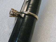 14kt Diamonique CZ Engagement Ring, sz. 5, 2.24 grams, appx. 1.25ctw