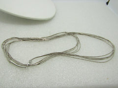 Sterling Silver Multi-Strand Necklace,  Southwestern, Liquid Silver, 30", 5 Strands, 16.85grams