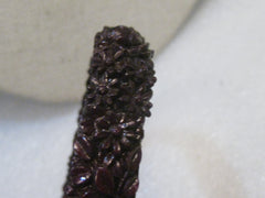 Vintage Purple Pressed Floral Bracelet, Bangle, Celluloid/Lucite 7",  11.5mm wide